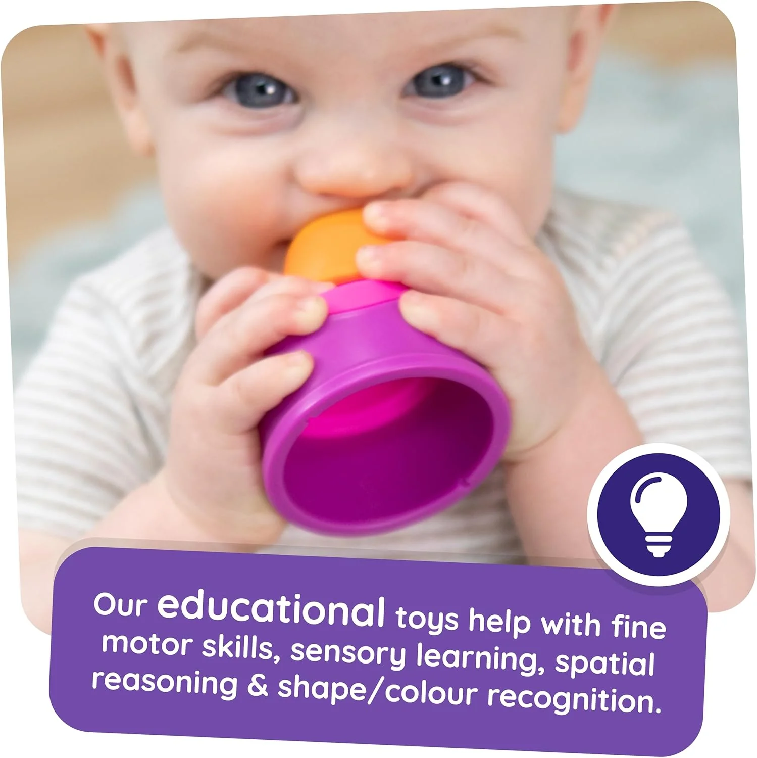 Popping Stack & Nest Baby Toy, Sensory Toys for Babies 6 Months+, Fidget Toys for Toddlers